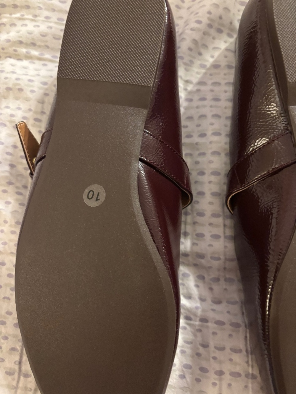 NWOT DV by Dolce Vita Mulaney Mary Jane Flat Burgundy 10 - Picture 2 of 5